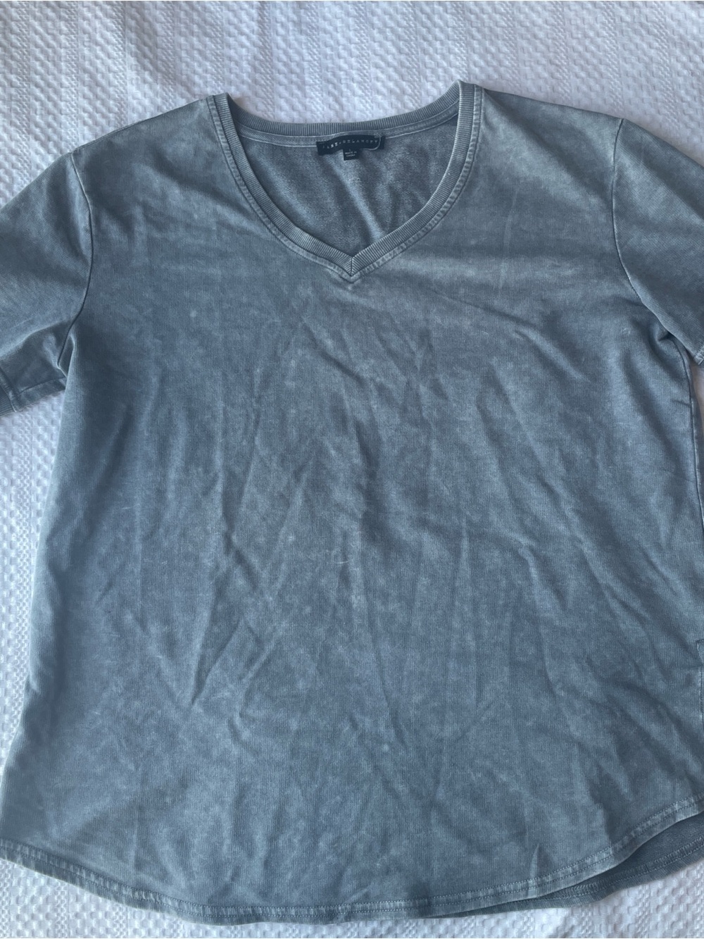 Women’s V-Neck Short Sleeve Shirt - Slate Gray